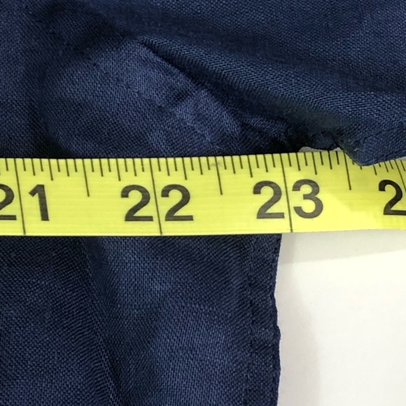 T*R Premium Navy Linen Blend Button Down Shirt XXL - Picture 7 of 8